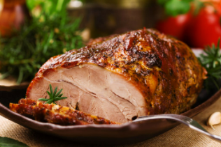 Pork Roast with Cranberries and Beans