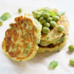 A small stack of split pea fritters