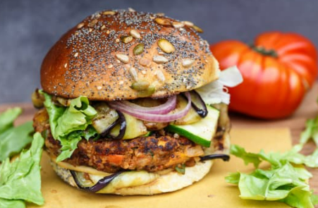 A veggie burger