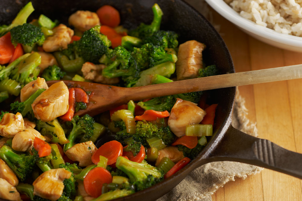 Veggie and rice stir fry