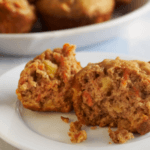 Pineapple Carrot Muffins on a plate