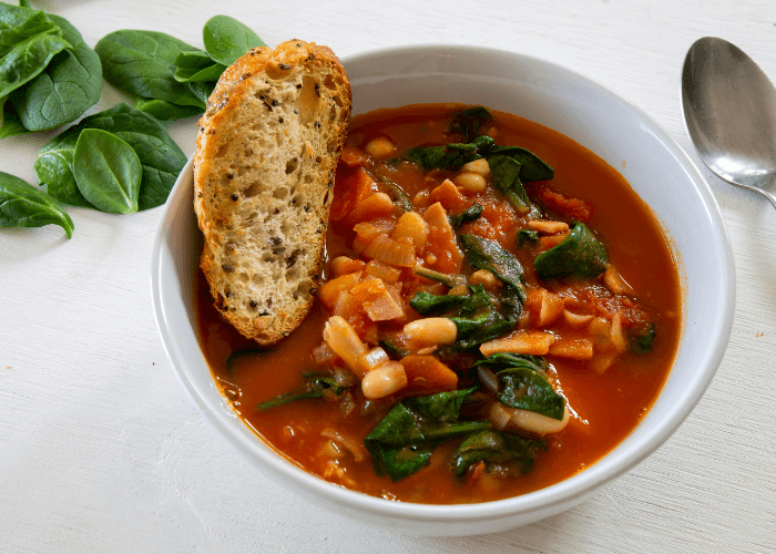 Tuscan vegetable soup with beans and tomato soup