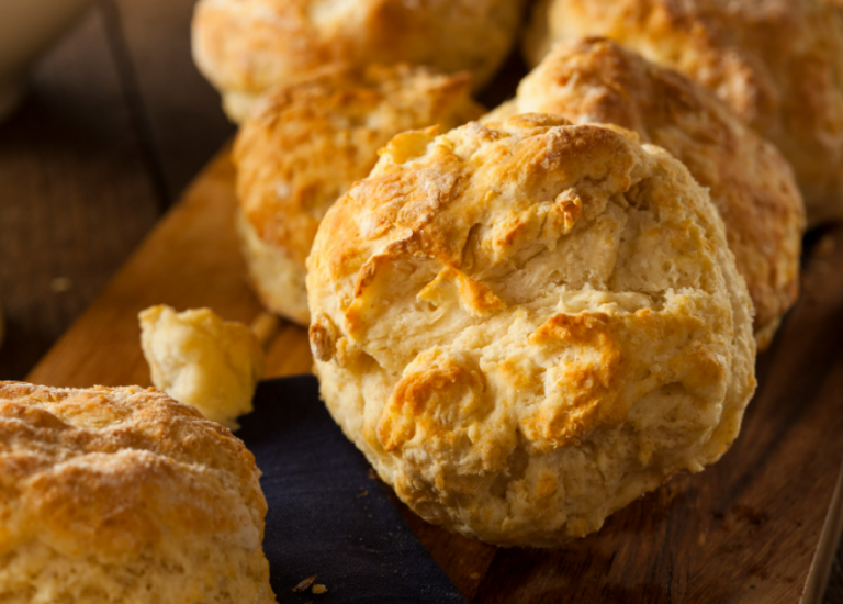 Round sweet potato biscuits.