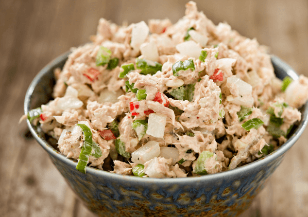 A bowl of tuna salad