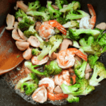 Roasted citrus broccoli shrimp
