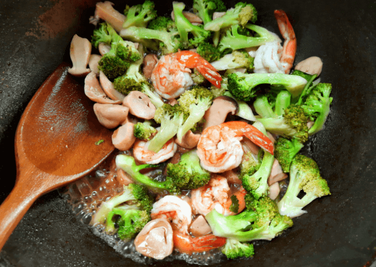 Roasted citrus broccoli shrimp