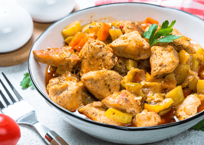 chicken stew with veggies