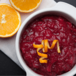 cranberry sauce with orange slices