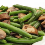 green bean and mushrooms saute