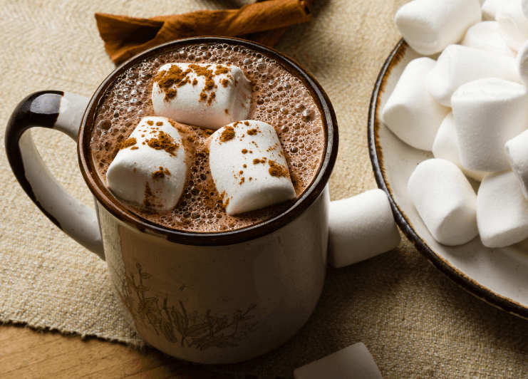 hot chocolate with marshmallows