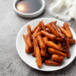 maple carrots on a plate