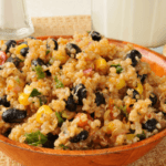 quinoa, black beans, and herbs salad