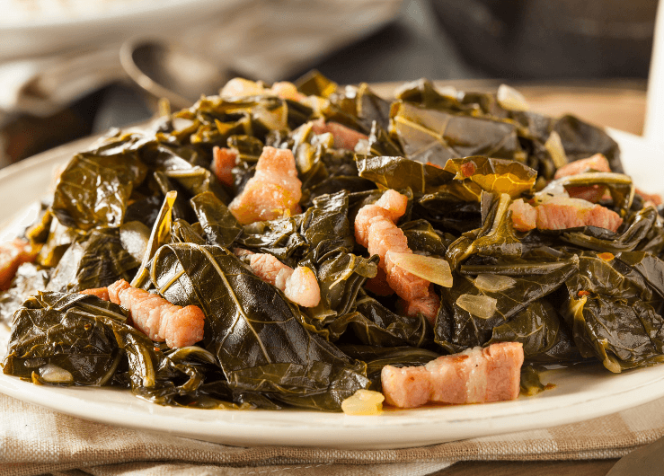 sautéed garlic collard greens with bacon