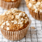 Banana Nut Muffins with Oats on top