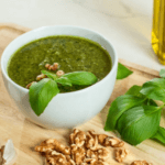 bowl of walnut pesto