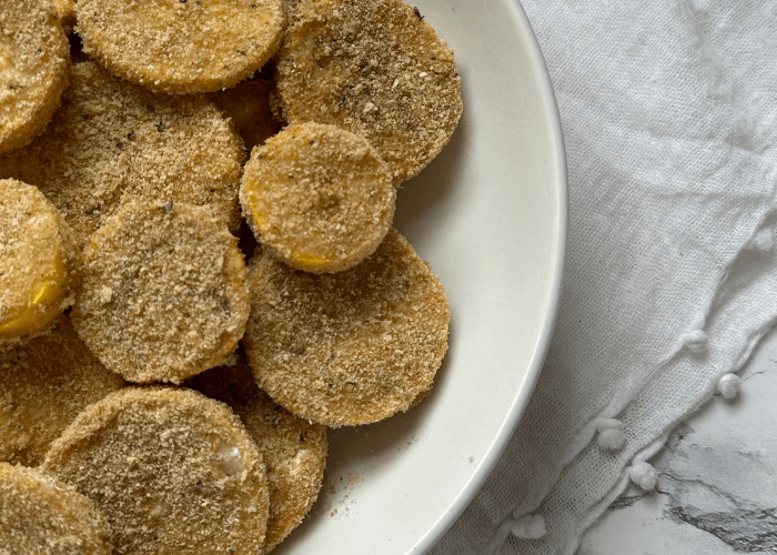 Crispy Summer Squash in a bowl