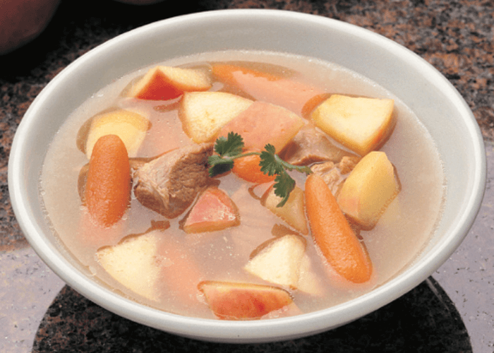 Carrot Apple Soup with pork