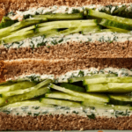 Cucumber Sandwich with Greek Yogurt and dill dressing