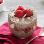 Cocoa-Chia Pudding with Raspberries