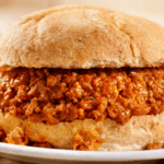 Sloppy Joes sandwich on a plate