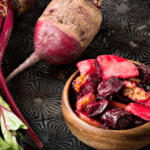 Roasted Beets chopped in a bowl