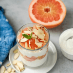 half a grapefruit next to Grapefruit Yogurt Parfait